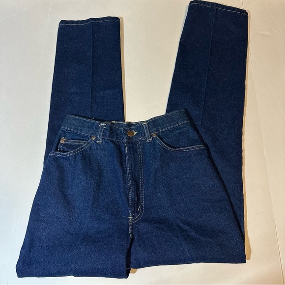 Vtg 80s Chic Jeans Sz 10 Blue Denim Mom Hi Rise Tapered Leg Made In USA - Picture 2 of 9